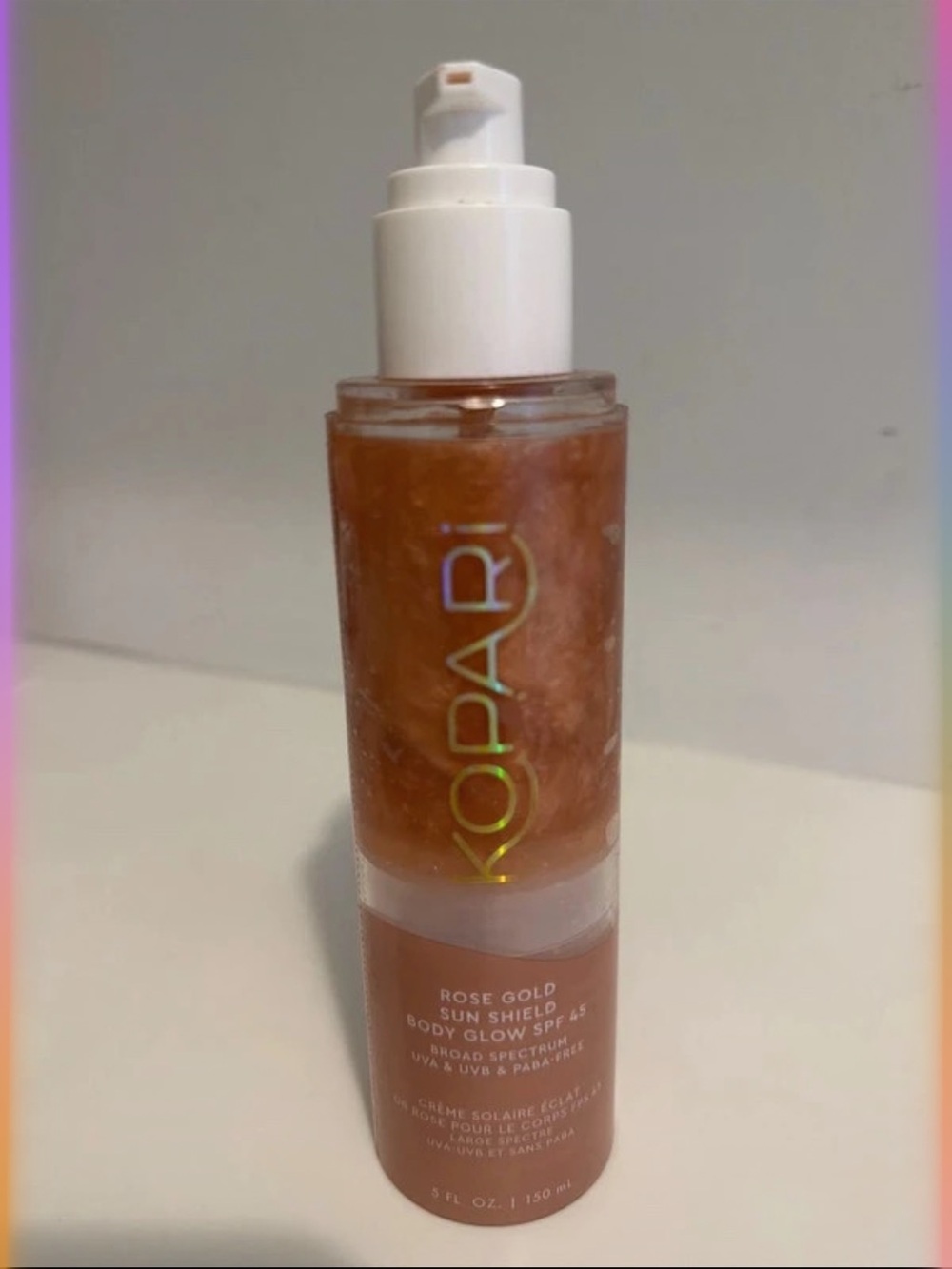 Kopari Rose Gold Body Glow SPF 45 Shimmering Sun Shield